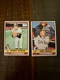Lot Of 2 1976 Padres Baseball Cards