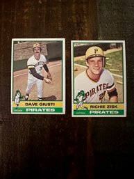 Lot Of 2 1976 Pirates Baseball Cards
