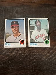 Lot Of 2 1973 Angels Baseball Cards