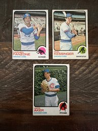 Lot Of 3 1973 Chicago Cubs Baseball Cards