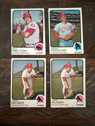 Lot Of 4 1973 Topps White Sox Baseball Cards
