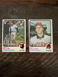Lot Of 2 1973 Cleveland Indians Baseball Cards