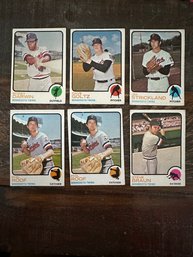 Lot Of 6 1973 Topps Minnesota Twins Baseball Cards