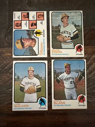 Lot Of 4 1973 Topps Pirates Baseball Cards