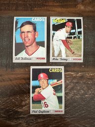 Lot Of 3 1970 Topps Cards Baseball Cards