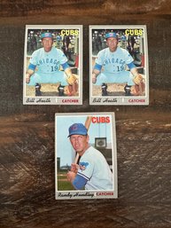 Lot Of 3 1970 Topps Cubs Baseball Cards