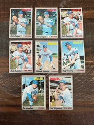 Lot Of 8 1970 Topps Dodgers Baseball Cards