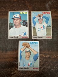 Lot Of 3 1970 Topps Expos Baseball Cards