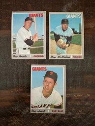 Lot Of 3 1970 Topps Giants Baseball Cards