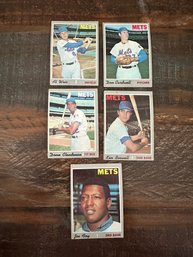 Lot Of 5 1970 Topps Mets Baseball Cards
