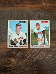 Lot Of 2 1970 Topps Orioles Baseball Cards