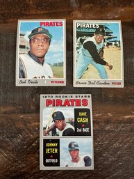 Lot Of 3 1970 Topps Pirates Baseball Cards