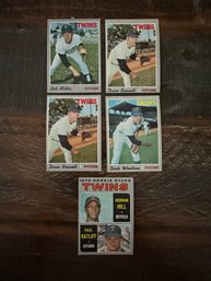 Lot Of 5 1970 Topps Twins Baseball Cards