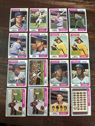 Lot Of 16 1974 Topps Chicago Cubs Baseball Cards