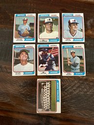 Lot Of 7 1974 Topps Montreal Expos Baseball Cards