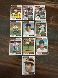 Lot Of 10 1974 Topps Giants Baseball Cards