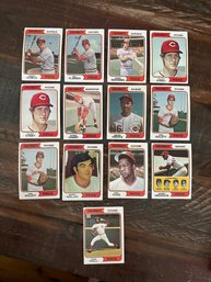 Lot Of 13 1974 Topps Cincinnati Reds Baseball Cards