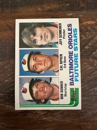 1982 Topps Future Stars Bonner, Ripken, Schneider Orioles Baseball Card #21