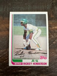 1982 Topps Rickey Henderson A's Baseball Card #610