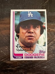 1982 Topps Fernando Valenzuela Dodgers Baseball Card #510