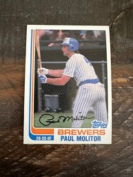 1982 Topps Paul Molitor Brewers Baseball Card #195