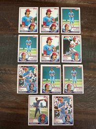Lot Of 11 1983 Topps Cardinals Baseball Cards