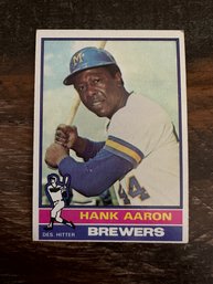 1976 Topps Hank Aaron Brewers Baseball Card #550