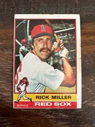 1976 Topps Rick Miller Red Sox Baseball Card #302