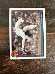 1991 Topps Nolan Ryan Rangers Baseball Card #1