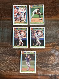 Lot Of 5 1991 All Star National League Baseball Cards