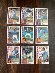 Lot Of 9 1984 Topps Braves Baseball Cards 1 Of 2
