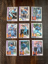Lot Of 9 1984 Topps Braves Baseball Cards 2 Of 2