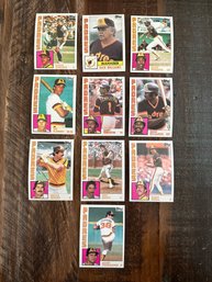 Lot Of 10 1984 Topps Padres Baseball Cards