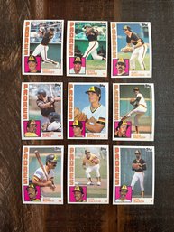 Lot Of 9 1984 Topps Padres Baseball Cards