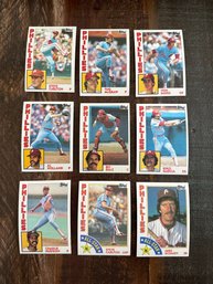 Lot Of 9 1984 Topps Phillies Baseball Cards 1 Of 2