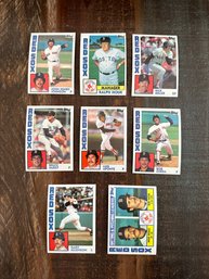 Lot Of 8 1984 Topps Red Sox Baseball Cards