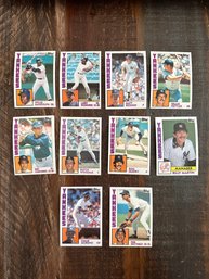 Lot Of 10 1984 Topps Yankees Baseball Cards 2 Of 2