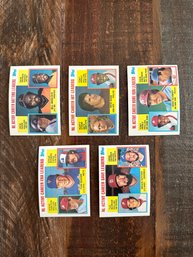 Lot Of 5 1984 Topps NL Active Career Leaders Baseball Cards