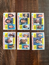Lot Of 6 1984 Topps AL Active Career Leaders Baseball Cards