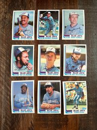 Lot Of 9 1982 Topps Blue Jays Baseball Cards