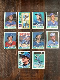 Lot Of 10 1982 Topps Braves Baseball Cards