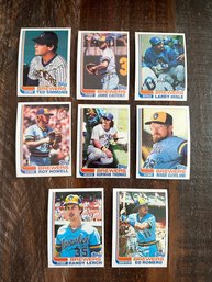 Lot Of 8 1982 Topps Brewers Baseball Cards