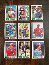 Lot Of 9 1982 Topps Expos Baseball Cards