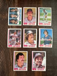 Lot Of 8 1982 Topps Indians Baseball Cards