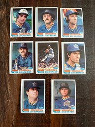 Lot Of 8 1982 Topps Mariners Baseball Cards