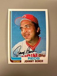 1982 Topps Johnny Bench Reds Baseball Card #400