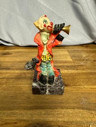 Vintage Fontanini Horn Player Clown Figurine