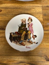 Vintage Norman Rockwell 'the Cobbler' Collector Plate Limited Edition - 1982