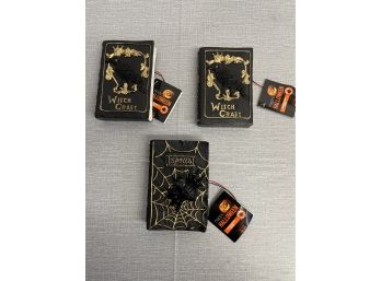 Lot Of 3 Light Up Spooky Book Decorations
