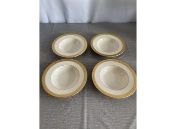 Set Of 4 Pickard Athenian Gold Encrusted Bowls